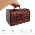 thumbnail image 3 of Toyvian 1Pc Antique Style Jewelry Box Dark Red Wood Storage Container for Dressing Table, 3 of 4