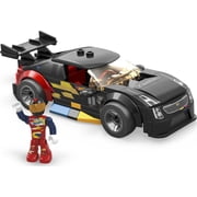 MEGA Hot Wheels 16 Cadillac ATS-V Building Toy Car with 1 Figure (90 Pieces)