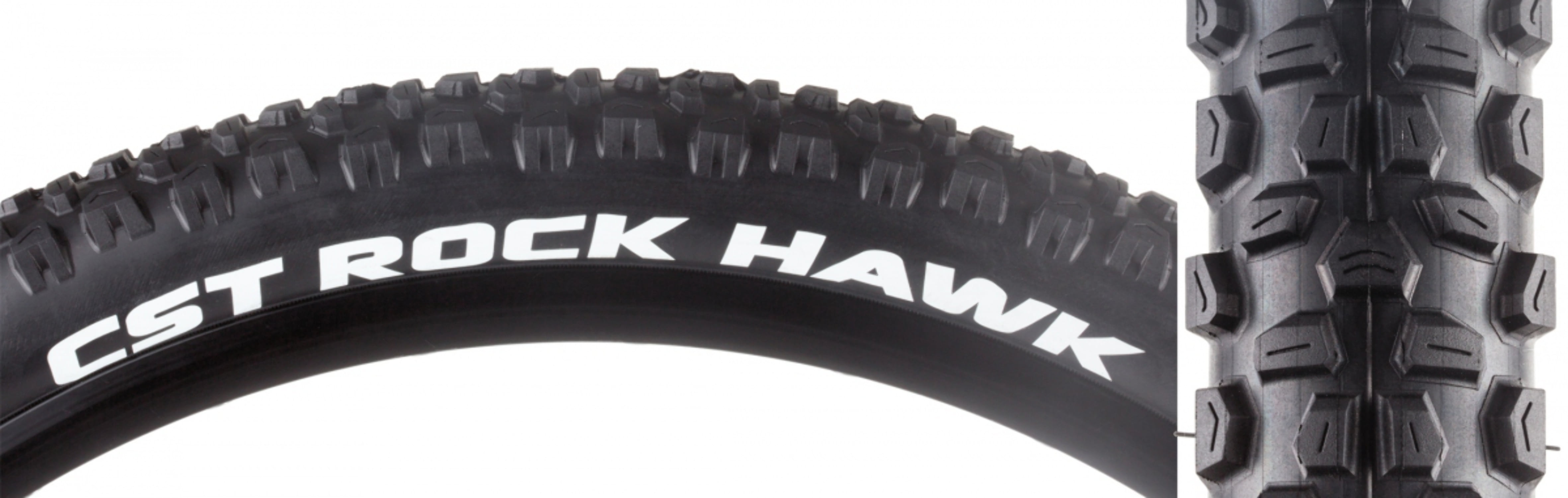 CST Premium Rock Hawk Tire 26x2.25 Black Steel Bead MTB Mountain Trail XC 26"