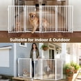 thumbnail image 3 of Pet Gate,Domipet Foldable Dog Fence Indoor, 32''Height Dog Gate for Fireplace,Kitchen,White, 3 of 10