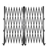 Folding Security Gate Expandable Barricade Double-fold Safety Door Retractable Traffic Fence Portable Barricade Gate with Casters Metal Industrial for Indoor and Outdoor