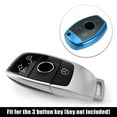 thumbnail image 3 of Unique Bargains Vehicle Key Fob Cover 3 Button Remote Key Fob Case with Keychain Blue for Mercedes Benz C E S M CLS CLK G, 3 of 7
