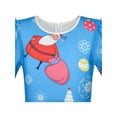 thumbnail image 4 of Girls Dress Blue Santa Jingle Bell Christmas Tree Long Sleeve 5, 4 of 7