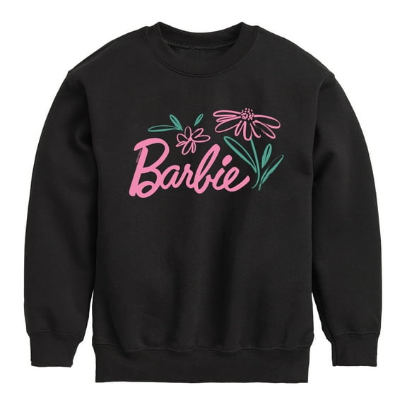Barbie - Easter - Brushed Flowers - Toddler And Youth Crewneck Fleece Sweatshirt