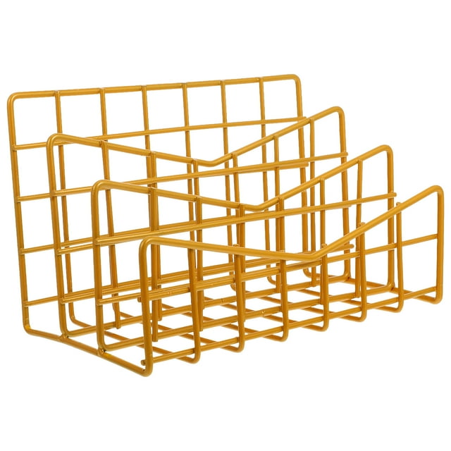Support de Rangement en Métal Doré pour Organisation Polyvalente avec Fabrication Exquise et Surface Électroplaquée Brillante