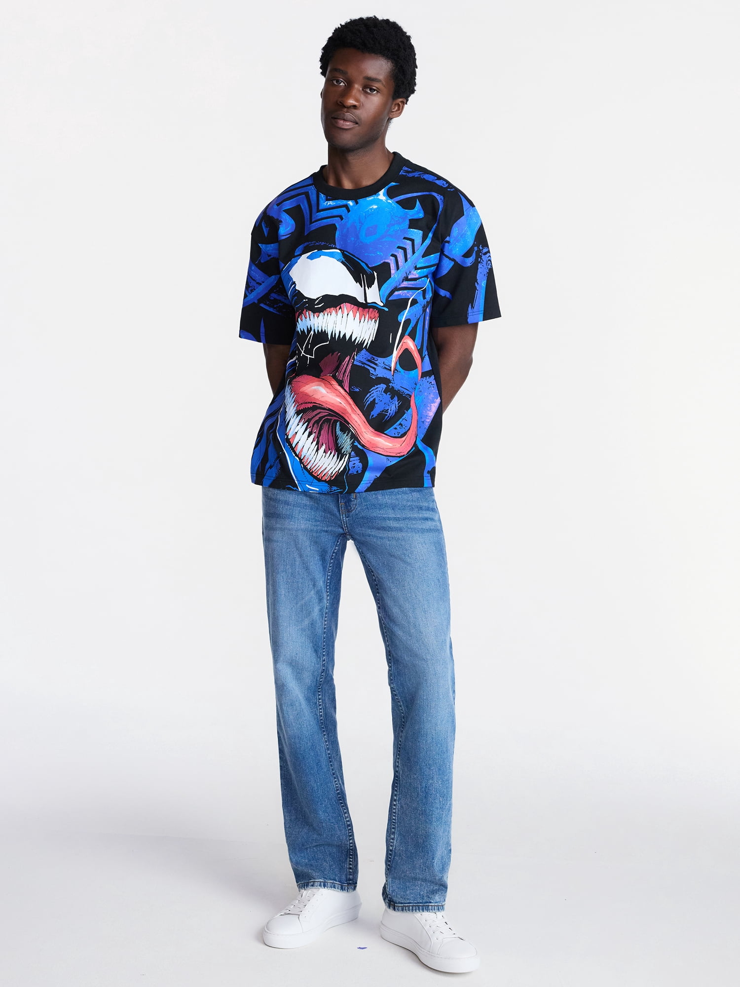 Venom Men's and Big Men's Oversized Graphic Tee with Short Sleeves, Sizes S-3XL