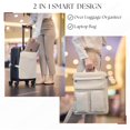 thumbnail image 4 of Over Luggage Organizer for Carry On Bag or Suitcase with Storage Pockets, 16” Laptop Sleeve with Handle, Travel Accessories Bag, Slide On Luggage Harness with Adjustable Straps (Ivory), 4 of 8
