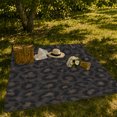 thumbnail image 7 of Grey Leopard Rosette Animal Print Charcoal Autumn Style Pattern Flannel Blanket For Leopard Print Fans, Cozy Grey Home Decor For Bedroom Living Room Halloween Gift, 7 of 7