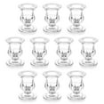 thumbnail image 1 of Juego de 10 portavelas Romadedi con forma cónica de cristal transparente, tamaño pequeño, 1 of 6