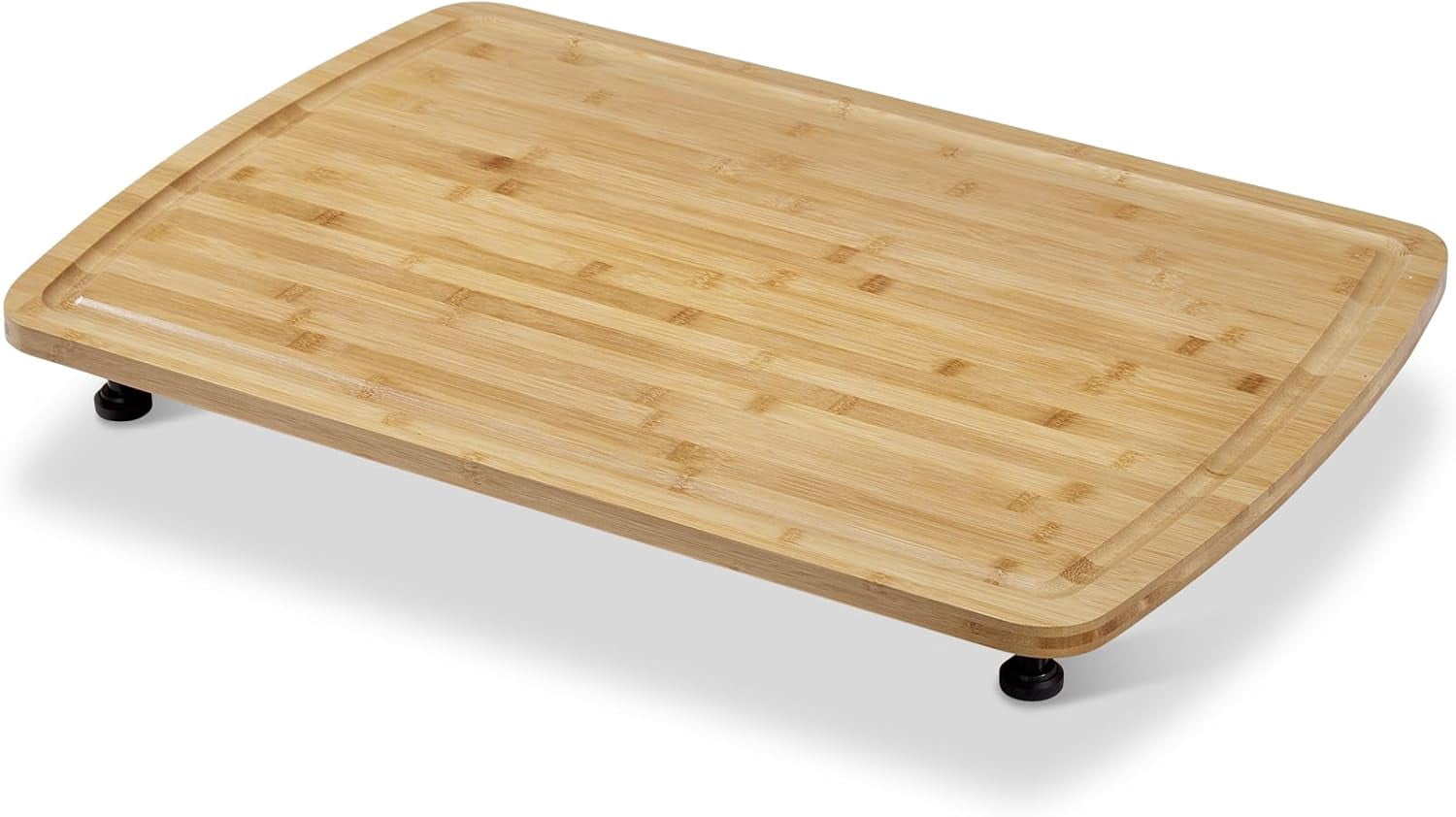Premium Carbonized Bamboo Stove Cover & Cutting Board Set, 30"x20" & 32"x21" Options w/Removable Feet, Juice Groove, Multi-Functional Kitchen Solution for RV, Camping & Small Spaces