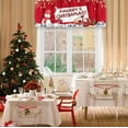 thumbnail image 6 of Santa Claus Sleigh Deer Kitchen Curtain Valance 52x18inch with Rod Pocket Half Short Red Father Christmas Laundry Cutain Topper Window Valance, 6 of 6