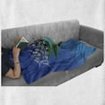 thumbnail image 6 of Turtle Soft Flannel Fleece Throw Blanket, Aquatic Theme Photo Tropical Exotic Sea Animal Swim Aquarium Wildlife, Cozy Plush for Indoor and Outdoor Use, 70" x 90", Violet Blue Fern Green, by Ambesonne, 6 of 6