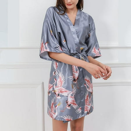 

Women Satin Silk Nightdress Lingerie Sleepwear Bathrobe Bridesmaid Wedding Robes