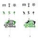 thumbnail image 4 of Cateissary Selecciones de cupcakes de balón de fútbol para decoración de eventos temáticos deportivos Cupcake Toppers Kits de decoración para fiestas Negro Verde, 12 Uds. 4.7 pulgadas, 4 of 6