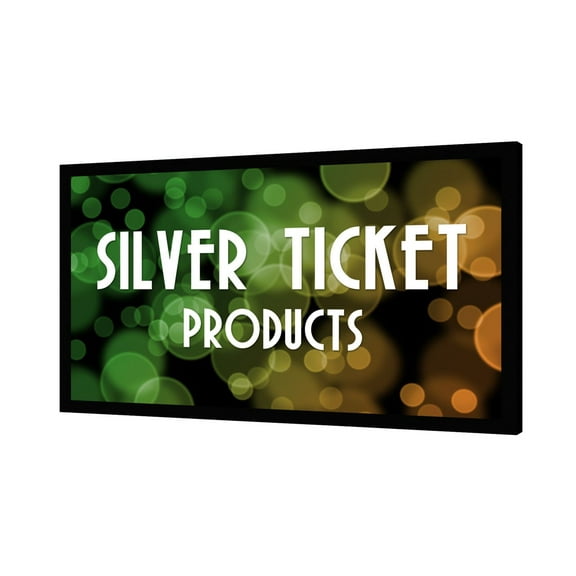 Silver Ticket Products Wall Mount 120 Inch Projector Screen, White