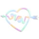 thumbnail image 1 of KAKOWELY Lámpara LED creativa en forma de corazón, luz de neón decorativa, diseño de letra LOVE, 1 of 5
