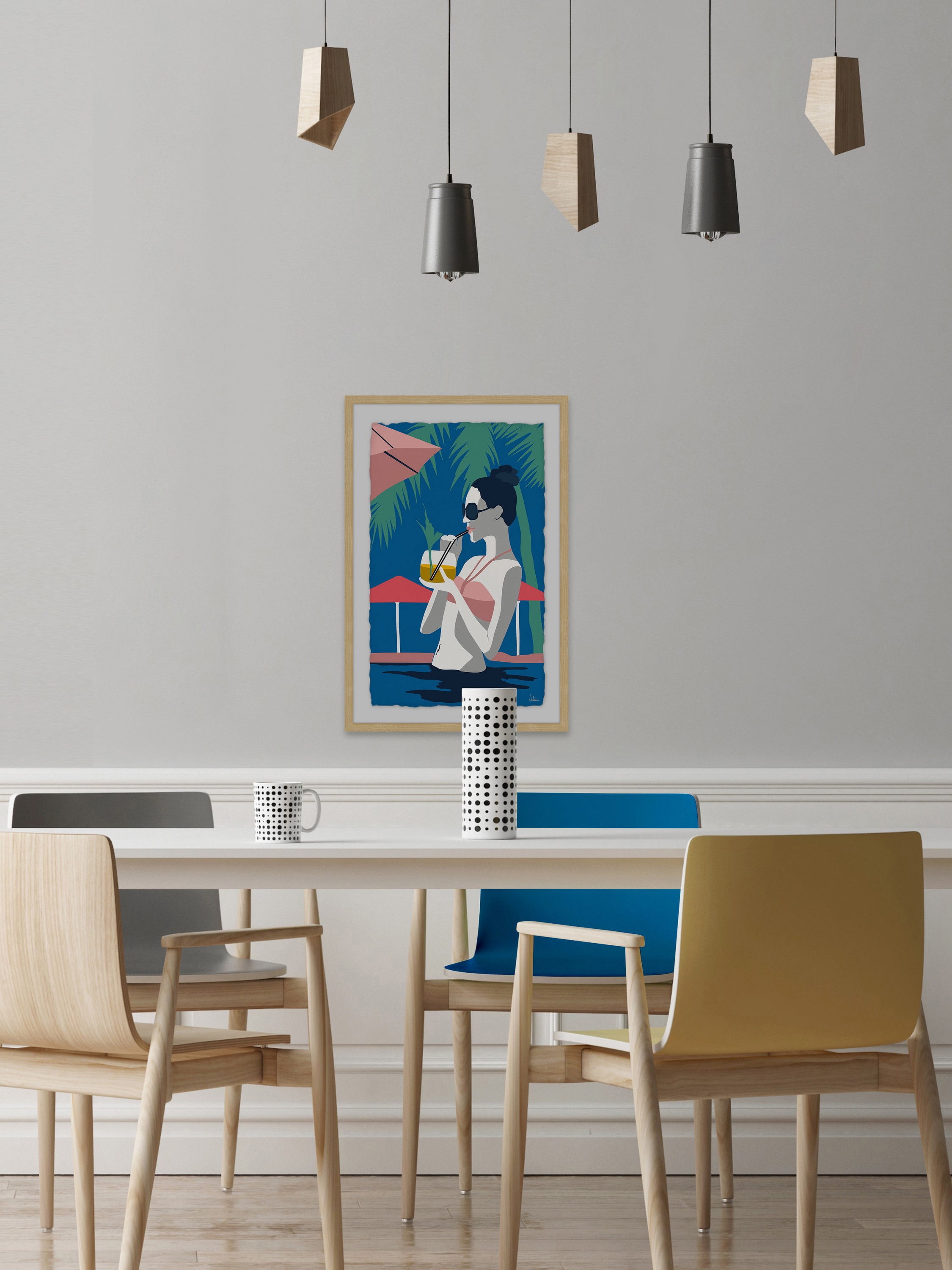 Enjoy the Cocktails Framed Painting Print