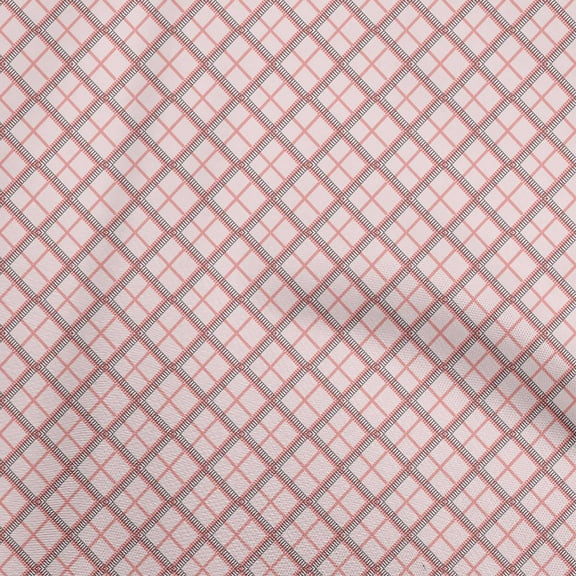 oneOone Polyester Spandex Light Pink Fabric Geometric Sewing Material Print Fabric By The Yard 56 Inch Wide