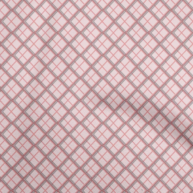 oneOone Viscose Jersey Light Pink Fabric Geometric Sewing Craft Projects Fabric Prints By Yard 60 Inch Wide