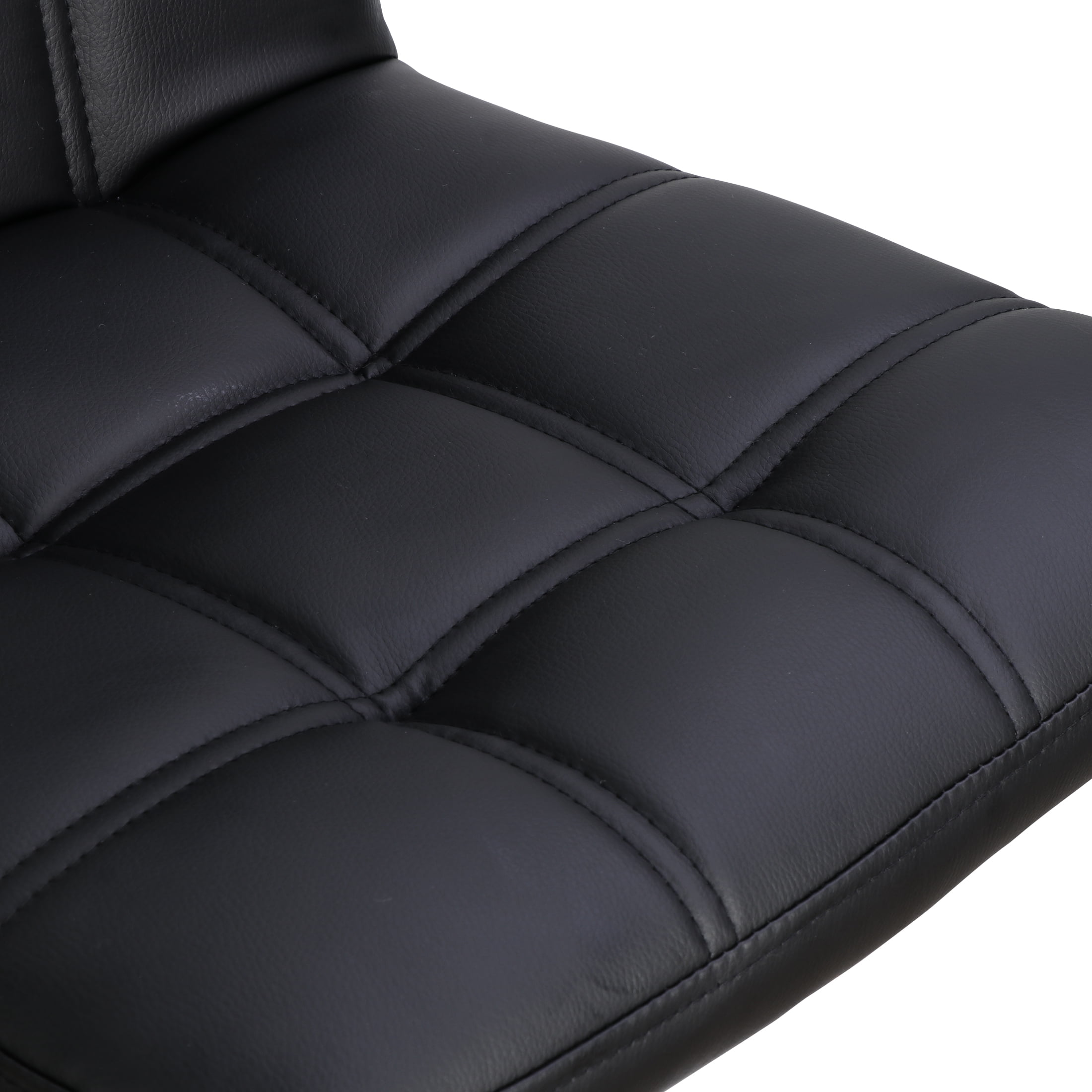 ZENY Set of 4 Bar Stool Soft Cushion Metal Frame 24-32" Swivel Chair, Black