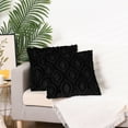 thumbnail image 6 of REGALWOVEN Set of 2 Shaggy Plush Throw Pillow Covers Couch Pillow Covers for Home Black-2 16" x 16", 6 of 6