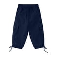 thumbnail image 5 of Only Moment Shorts for Women Flowy Wide Leg Beach Trousers with Pockets Dark Blue,2XL, 5 of 9