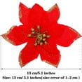 thumbnail image 6 of 20 Pieces Glitter Christmas Tree Ornaments Artificial Wedding Christmas Poinsettia Flowers for Christmas Flowers Tree Wreaths Decor Ornament(Purple), 6 of 11