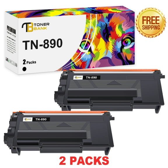 Toner Bank Compatible Toner Cartridge Replacement for Brother TN-890 TN890 High Yield (Black, 2-Pack)