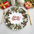 thumbnail image 4 of PATLOLLAV 30 Pcs Christmas Wreath Round Plates,7Inch Disposable Heavy Duty Christmas Green Santa Paper Plates for Winter Holiday Xmas Party Cookies Dinners Supplies, 4 of 5