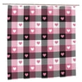 thumbnail image 2 of Sigee Heart Plaid for Waterproof Fabric Shower Curtain 72" W x 72" H for Bathroom Shower Curtain, 2 of 5