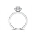 thumbnail image 3 of Forever Jewels 1.42 Ct Oval Cut Moissanite Women Halo Engagement Ring 14K White Gold Plated, 3 of 4