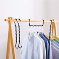 thumbnail image 3 of HOUSE DAY Perchas mágicas negras Perchas para ropa que ahorran espacio Organizador Smart Closet Space Saver Pack de 10 con plástico resistente para ropa pesada, 3 of 6