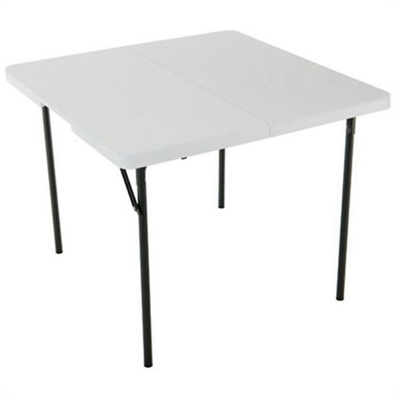 80100 White, 35 x 35 in. Square Granite Fold In Half Table