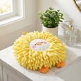 thumbnail image 5 of Unique Bargains Cute Sheep Animal Chenille Soft Hanging Hand Towel Yellow 6" x 6", 5 of 7