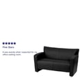 thumbnail image 4 of Scranton & Co Modern LeatherSoft Flared Arms Love Seat in Black, 4 of 9