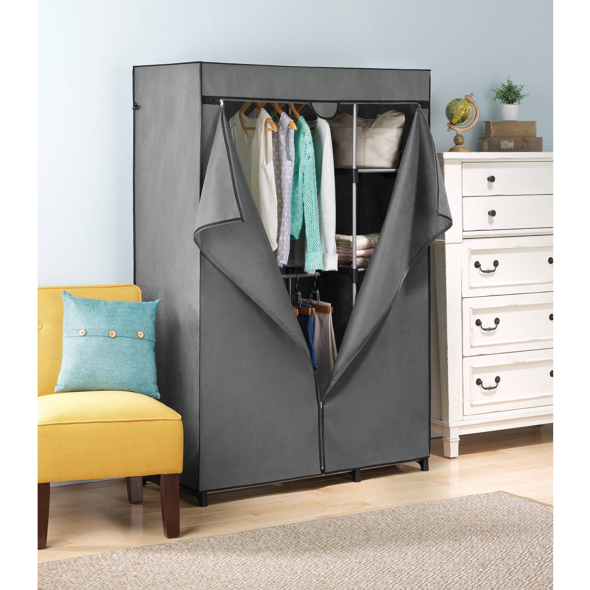 Whitmor Double Rod Closet Organizer Kit - Silver/Black, 1 ct