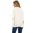 thumbnail image 7 of BadPiggies Women's Lightweight Open Front Cardigan Casual Soft Draped 3/4 Sleeve Cardigans Sweater Top (2XL, Beige), 7 of 7