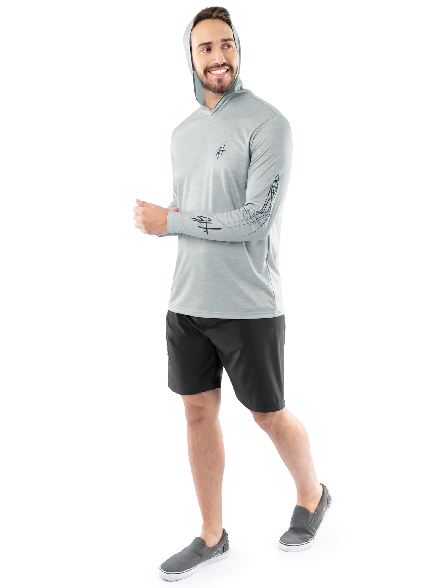 GH BY GUY HARVEY Men's Performance Long Sleeve Fishing Hoodie, Sizes S -3XL
