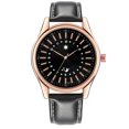 thumbnail image 1 of Ocio Moda Hombres Simple PU Dial Reloj de pulsera de cuarzo Decoración (Negro), 1 of 6