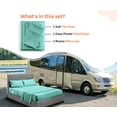 thumbnail image 2 of CCNY RV Bunk Sheet Set 35X72" Cot Bed 1000 TC Egyptian Cotton Camper 4Pcs Sheets & Pillowcase 10" Deep pocket Aqua Green, 2 of 8