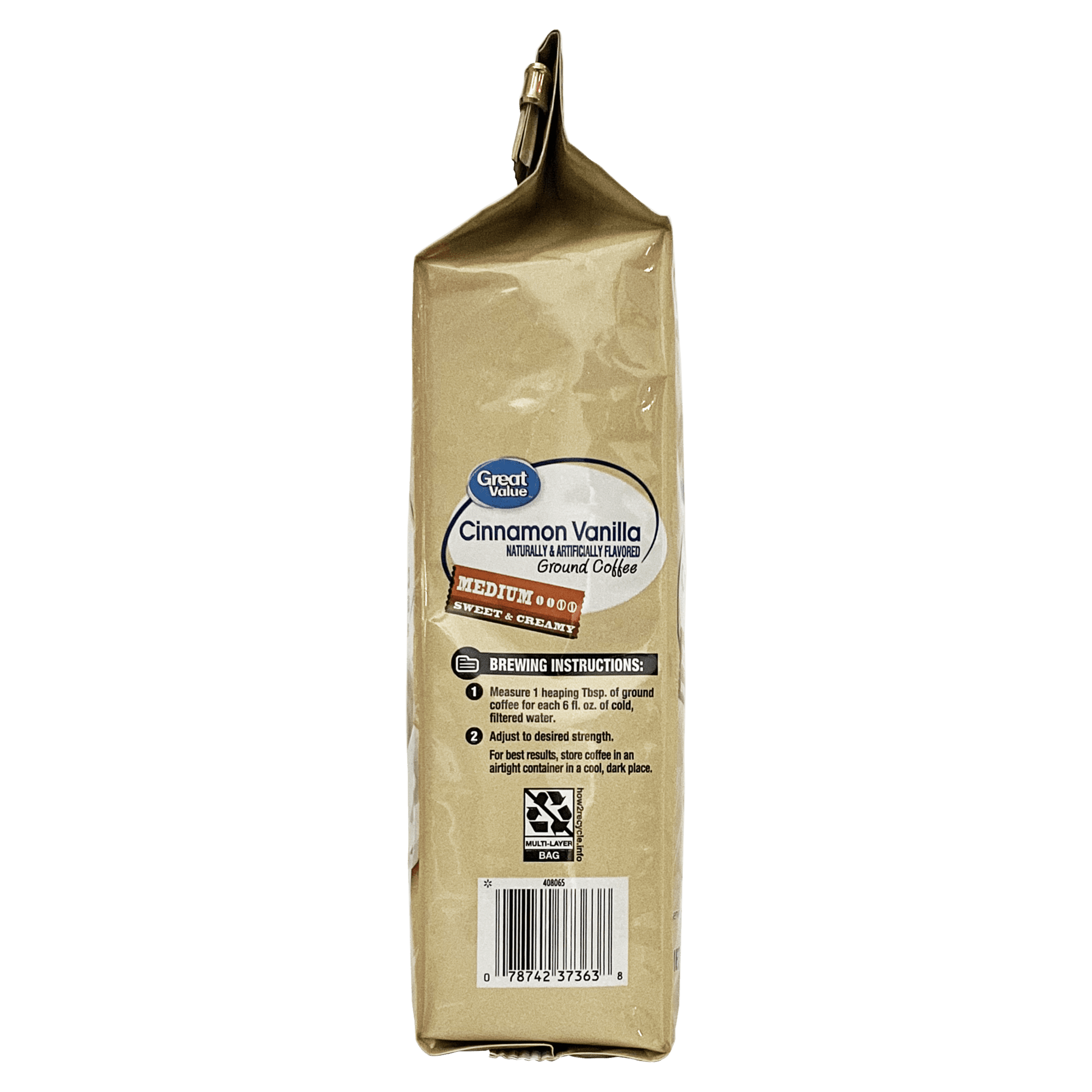 Great Value Cinnamon Vanilla Ground Coffee, 12 oz