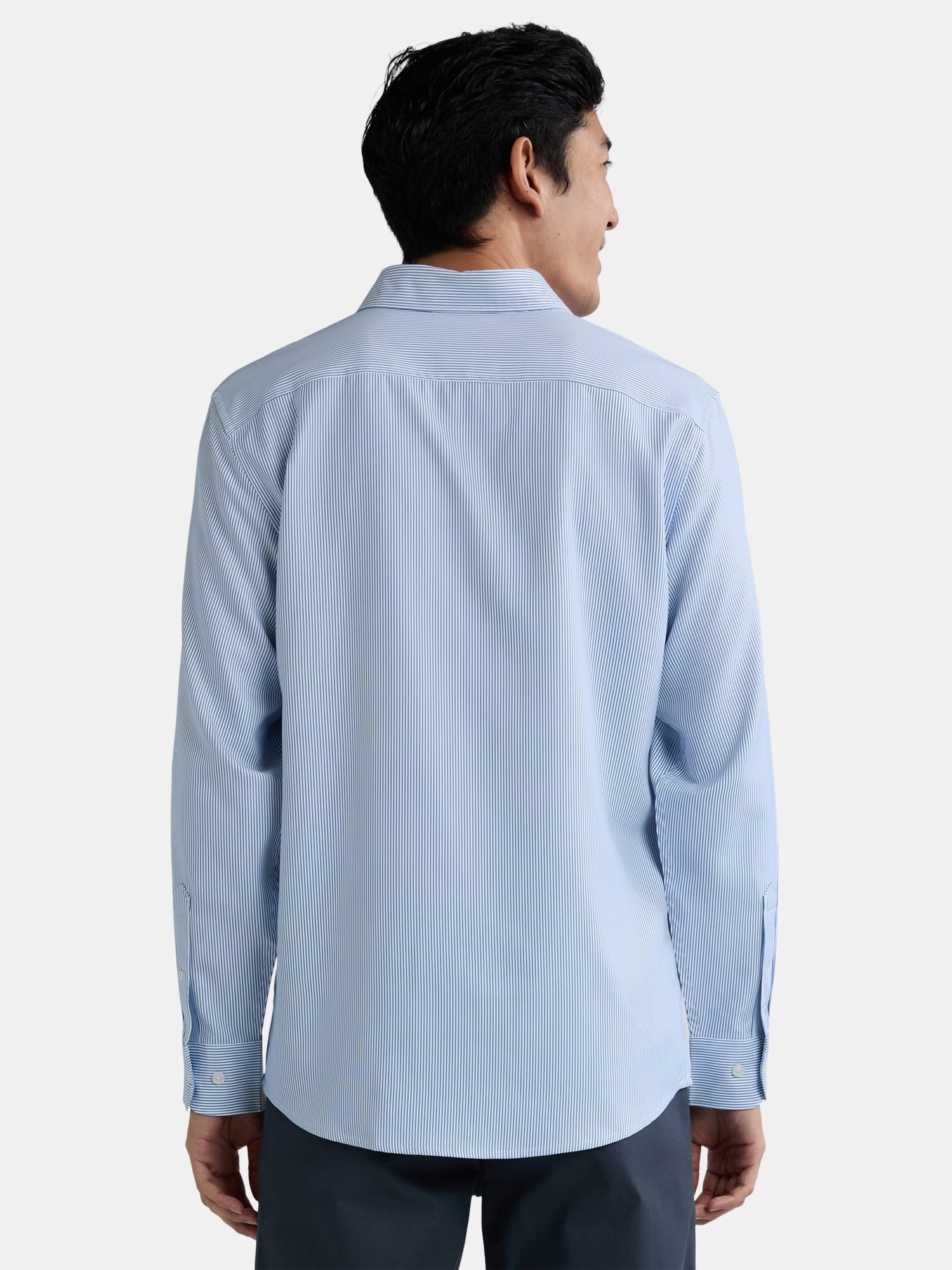 George Men’s Performance Dress Shirt with Long Sleeves, Sizes S-3XL