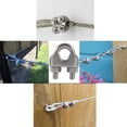 thumbnail image 5 of M5 Cable Ties U-bracket Bolt Cable Clip 304 Stainless Steel Cable Clamp Saddle Wire Rope Clips for Outdoor Clothes Rack 20PCS, 5 of 5