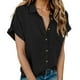 thumbnail image 1 of Vestidos Casuales Para Mujer, Blusas De Mujer De Moda Blusa holgada de color liso con cuello para mujer, manga larga, informal, para trabajo, con bolsillo, 1 of 9