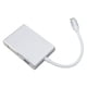 thumbnail image 3 of 4 en 1 USB C Hub tipo C a USB 3,1 HD interfaz Multimedia adaptador DVI VGA adaptador de conexión de carga multipuerto, 3 of 10