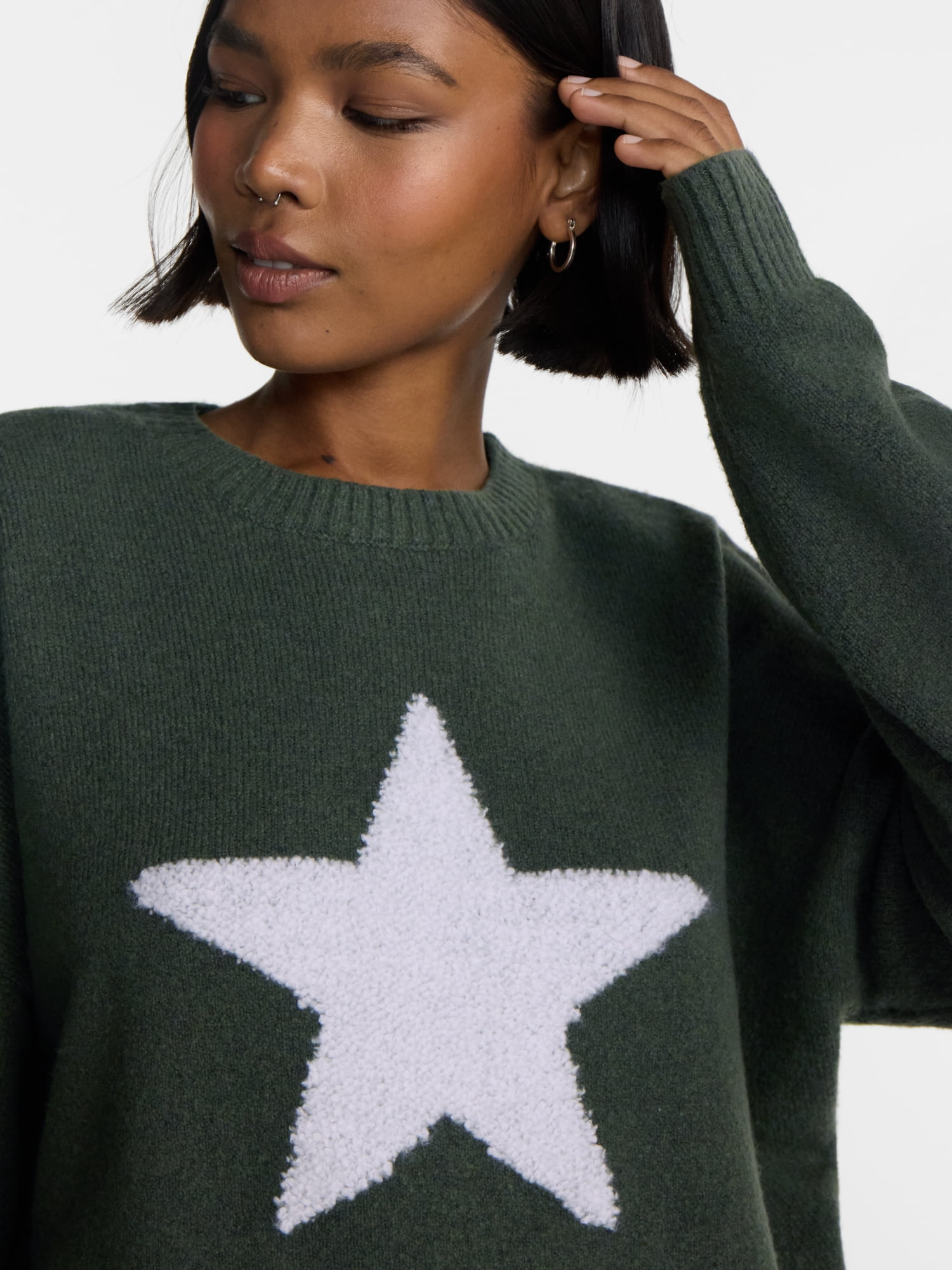 No Boundaries Motif Sweater, Lightweight, Women's and Women's Plus XXS-4X