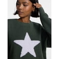 thumbnail image 4 of No Boundaries Motif Sweater, Lightweight, Women's and Women's Plus XXS-4X, 4 of 5
