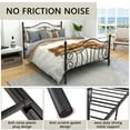 thumbnail image 3 of SYNGAR Black Iron Platform Bed Frame Queen Size with Vintage Headboard and Footboard, Metal Queen Bed Frame Mattress Foundation with 500LBS Load Capacity, Victoria Style, No Box Spring Required, 3 of 11