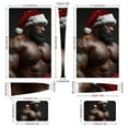 thumbnail image 3 of Skin Sticker for PS5 Slim Standard Disc Digital Edition Console and Controllers Decals for Playstation 5 (Strong Black Santa Claus,PS5 Slim), 3 of 5