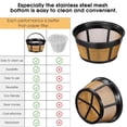 thumbnail image 2 of Reusable Coffee Filter, Basket Coffee Filters 8-12 Cup Replacement Coffee Filter with Stainless Steel Mesh Bottom,2 x coffee filter,black, 2 of 7